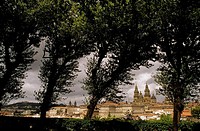 Santiago de Compostela, view from Parque de la Alameda. La Coruña province, Galicia, Spain