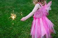 Little girl with sparkler