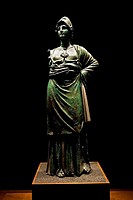 Bronze statue of the Roman Goddess ´Minerva´ (4th century BC), Arezzo, Tuscany, Italy
