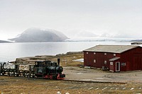 Ny Alesund. Spitsbergen island, Svalbard archipelago, Arctic Ocean, Norway