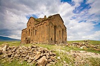 Ruins of cathedral -renamed the Fethiye Camii (Victory Mosque)- begun by King Smbat II in 987 and finished under King Gagik I in 1010, Ani. Kars provi...