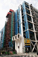 Corner view of Centre Pompidou in Paris