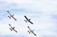 four planes at airshow