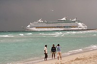 Cruise ship leaving Miami Harbour