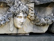 Close-up of carving on Sarcophagus.Aphrodisias, Turkey