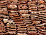 Used roof tiles, Cappadocia. Göreme, TurkeyUNESCO World Heriatge Site