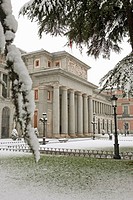 Spain  Madrid  Snow  Prado museum