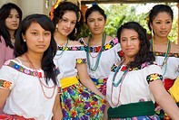 Mexico Tabasco Comalcalco Jesus Mary cocoa plantation People with traditional clothes