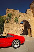 Red Ferrari, Monticchiello, Tuscany, Italy