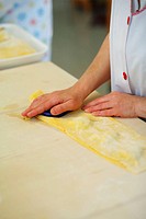 Making fresh pasta in Italy