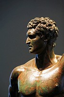 The bronze statue of a Hellenistic prince , Palazzo Massimo alle Terme, National Museum of Rome, Italy