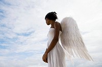 Caribbean  Dominican Republic  Samana Peninsula  Las Terrenas  Woman with angel´s wings