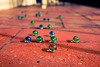 Group of marbles on the floor