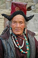 Ladakhi woman Lama Yuru, Ladakh, India