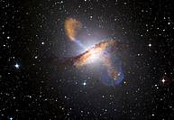 This image of Centaurus A shows a spectacular new view of a supermassive black hole´s power  Jets and lobes powered by the central black hole in this ...