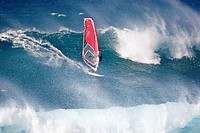 Man windsurfing on Maui, HI