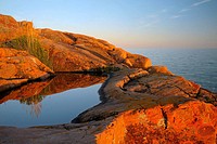 Granite Georgian Bay shoreline near sunset
