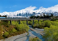 Tranz Alpine train near Springfield Canterbury New Zealand