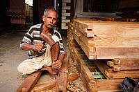 Indian carpenter working in Kochi