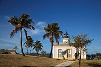 Usa, Caribbean, Puerto Rico, Vieques Island, Isabel Segunda, Punta Mulas Lighthouse Faro de Puntas Mulas
