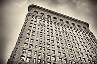 The Flat Iron building facade in Manhattan, New York, New York, USA