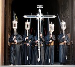 Holy Week procession, Cofradía de los Dolores de San Juan, Malaga, Andalusia, Spain