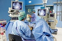 Prostate surgery, bipolar TURP (transurethral resection of the prostate), urology. Hospital Policlinica Gipuzkoa, San Sebastian, Donostia, Euskadi, Sp...