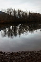 River Ebro landscape. Burgos. Spain