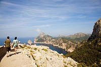 Mal Pas viewpoint in Formentor cape.  Serra de Tramuntana (World Heritage Site by UNESCO). Mallorca. Balearic Island. Spain.