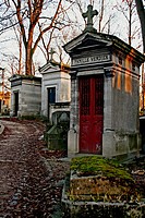 Mausoleum, Montmartre cemetery, Paris, France.