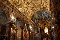 Exhuberant Baroque interior of Santa Maria la Blanca Church, which used to be a synagogue until the 14th century. Already a Christian Church, it was r...