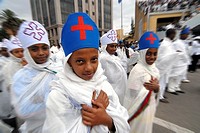 Africa,Eritrea,Asmara,Meskel is an annual religious holiday of the Eritrean Orthodox Church commemorating the discovery of the True Cross by Queen Ele...