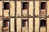 Windows of the ´venta´ of Iturriotz, Aya, Guipuzcoa, Basque Country, Spain