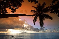 Sunset at Beau Vallon Beach, Mahe Island, Seychelles