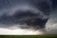 A supercellular thunderstorm near Dodge City, Kansas, USA, June 9, 2009