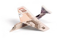 Airplane made of pound notes
