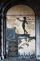 Art Nouveau Memorial to Charles Buls by Victor Horta Grand Place Brussels Belgium