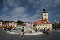 Romania, Transylvania, Brasor, Stafalui square.