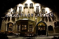 Germany Bavaria Munich, popular Augustiner -Keller restaurant