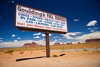 Sign at Monument Valley