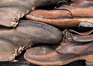 Working boots, flea market, Narbonne Plage, France