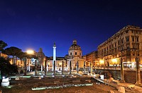 Night View of the Forum of Trajan, Rome