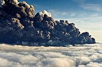 Eyjafjallajökull started erupting on April 14th  This is one of the first images of the ash plume responsible for the air travel havoc that soon follo...