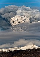 The huge amount of volcanic ash produced created havoc in European air space  Flights were cancelled and passengers stranded  Ash plume of the subglac...