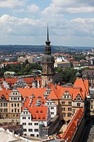 Castle, Hausmannsturm, Dresden, Saxony, Germany
