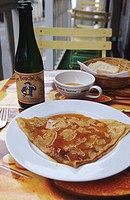 Crepes and cider are traditional food and drink in Brittany France