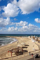 Israel, Tel Aviv-Yafo, Hilton beach