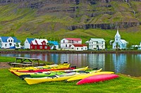 Kayaks, Seydisfjördur, Iceland