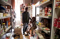A family that runs a small Nigerian store, Warsaw Poland