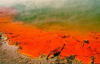 Geological phenomena in Rotorua. Champagne Pool. Thermal area of Wai-O-Tapu. Waikato Region. Australia